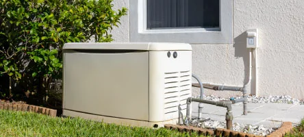 New Generac whole-home standby generator installed beside a residential home