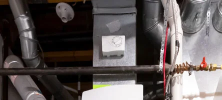 UV light air-purification system installed inside an HVAC air handler